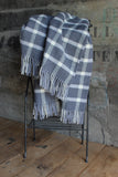 Luxury Lambs' Wool Blanket - Small Herringbone Check