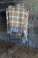 Luxury Lambs' Wool Blanket - Small Herringbone Check