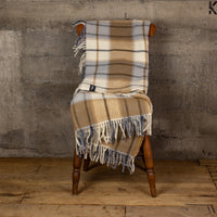 Luxury Lambs' Wool Blanket - Large Twill Check