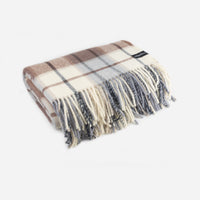 Luxury Lambs' Wool Blanket - Large Twill Check