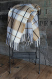 Luxury Lambs' Wool Blanket - Large Twill Check